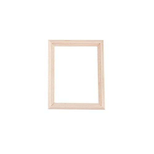 Uteruik Meubles Miniatures pour Maison de poupée, Cadre Photo, échelle 1:12, décoration en Bois pour Maison de poupée