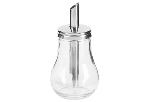 APS 40494 Zuckerdosierer, Ø 8 cm, Höhe 15 cm, 250 ml, Behälter aus Glas, Schraubdeckel aus Edelstahl