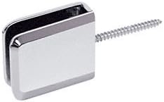 CRL Chrome Square Beveled Wall Mount Movable Transom Clamp
