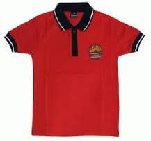 VMN KENDRIYA VIDYALAYA (KV) T Shirt Red for Boys and Girls (Size 40) 17+ Years
