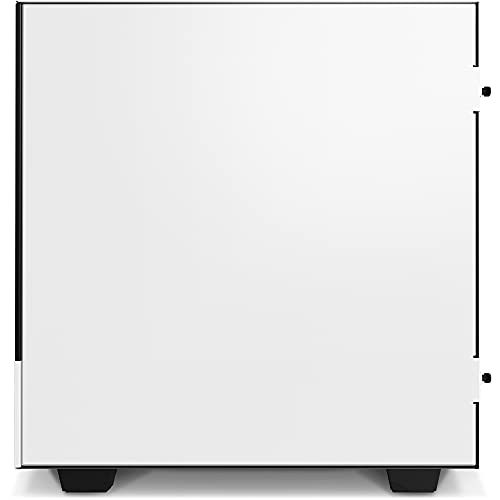 Image of NZXT H510 Flow Matte White - Compact ATX PC Gaming Case - Tempered Glass - Enhanced Cable Management - Water-Cooling Ready