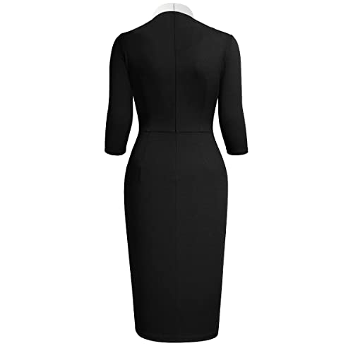 BLESSUME Catholic Church Women Stand Collar Clergy Mass Dress Business Formal Work Pencil Dress4