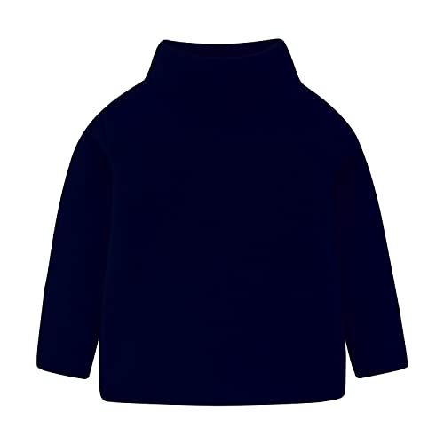 Mud Kingdom Boys Turtleneck Shirts Navy Blue Size 7-8 Fleece