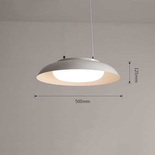 Lustre LED moderne blanc circulaire à gradation continue pour suspension de restaurant chic - 3