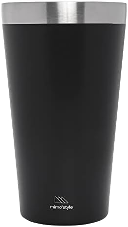 Mimo Style Copo Térmico Preto Para Cerveja 470Ml, Feito Inteirame...