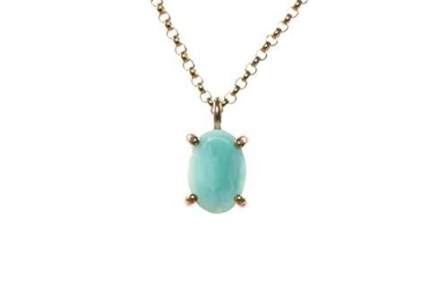Collier amazonite Anémone, bijou minimaliste chic au quotidien