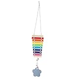 Yctze Pet Chicken Xylophone Toy with Mirror for Hens & Parrots - Hanging Wooden Pecking Xylophone with Bell for Interactive Play - Image 6