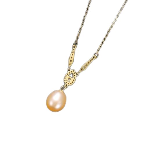 Collier perles naturelles argent 925 pendentif de créateur, bijou tendance pour femme