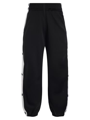 YEAHDOR Boys Tear Away Basketball Pants High Side Split Casual Sweatpants Hip Hop Street Dance Trousers