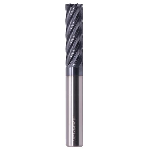 Image of High Performance Solid Carbide End Mill - AlTiN Coated, Variable Helix, 7 Flute, Variable Geometry, 1 /2 inch Cutting Diameter, 1 /2 inch Shank Diameter, 1-3 /4 inch Length of Cut, 4 inch Overall Length, Square End