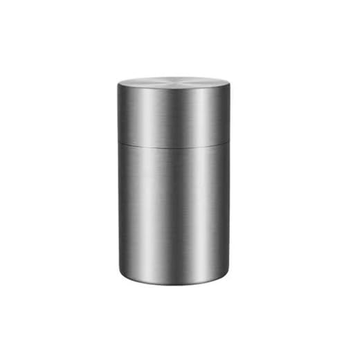 zaoalife Tarro de té de acero inoxidable con tapas dobles herméticas para té y bolsas de té sueltas