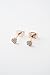 HONEYCAT Tiny Crystal Circle Stud Earrings in 18k Rose Gold Plate | Minimalist, Delicate Jewelry (Rose Gold)