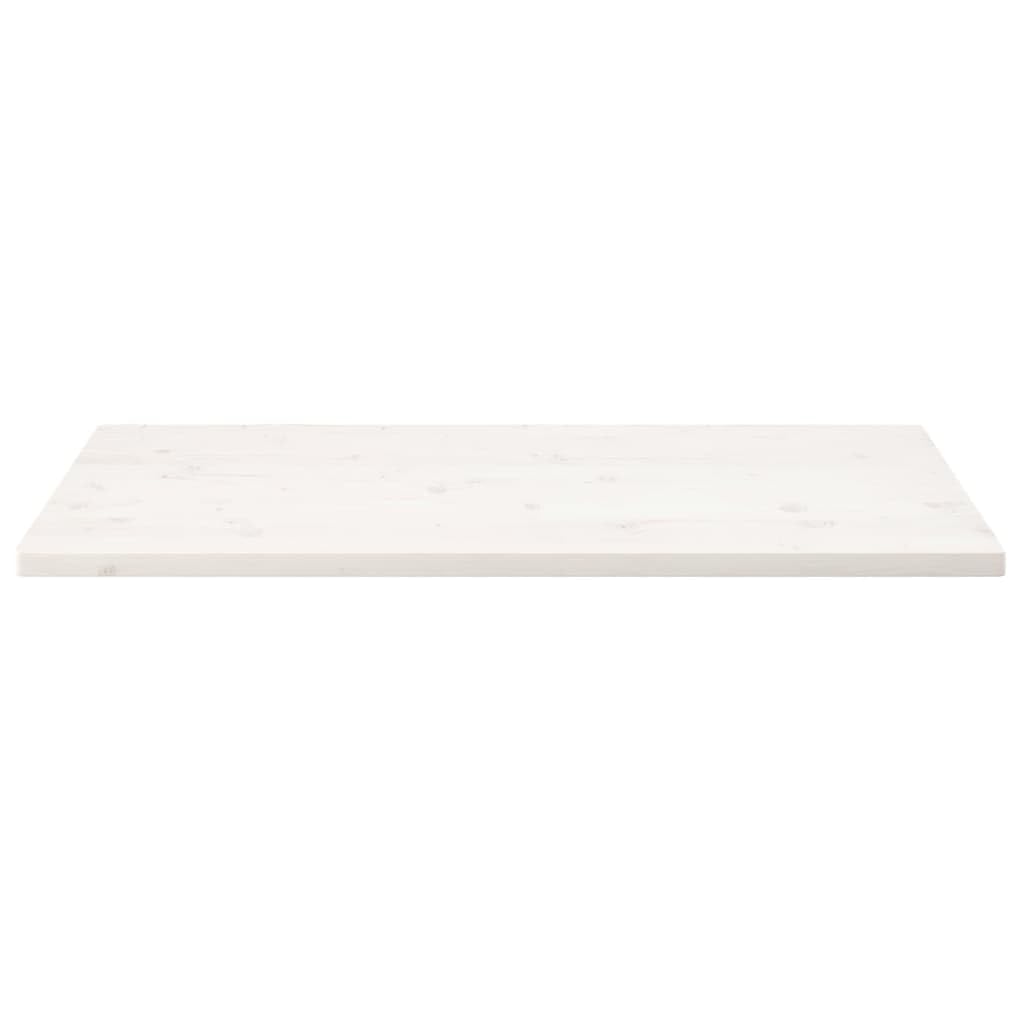 Tablero de Mesa Rectangular Madera Tablero Escritorio tablones de Madera Tablero de Mesa de Pino Blanco 100x50x2,5 cm