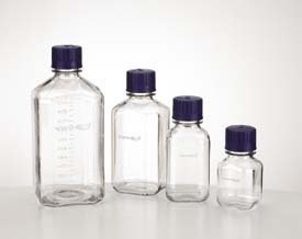 Polycarbonate Square Media Bottle, 500mL