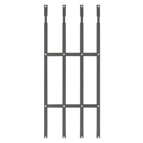 Rejas de Seguridad para Ventanas de 130x60 cm con Barricada Ajustable
