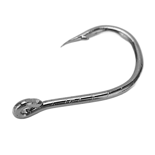 Jopwkuin Angelhaken aus Kohlenstoffstahl, arbeitssparend, hohe Härte, hochfester Angelhaken, universell mit Widerhaken… – Bild 6