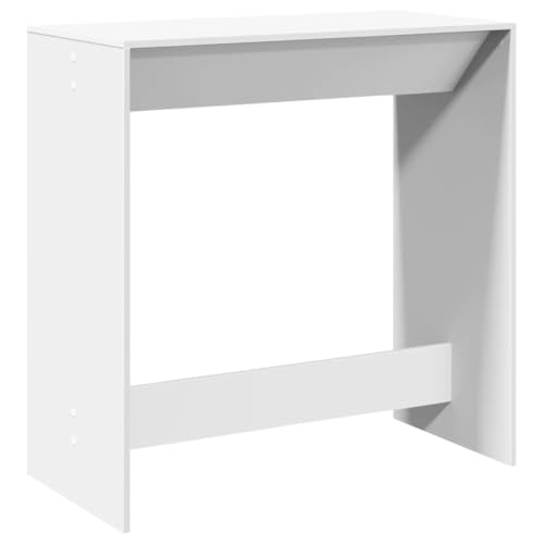 Moderna mesa alta de madera blanca con acabado elegante de bar 6