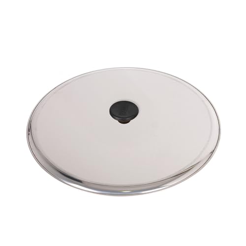 Quttin | Tapa Gira Tortillas 31 cm de Acero Inoxidable Resistente y Fácil de Limpiar con Pomo Anti-quemaduras - Tapa Gira Tortillas Diseño Resistente y Duradero