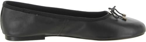 Steve Madden Women's Blossoms Ballet Flat, Black Leather, 10 | Image 1
