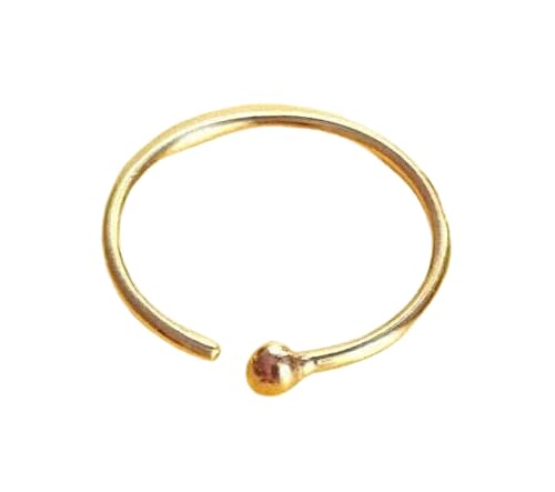 Ringe Piercing I prawdziwe żółte złoto próby 585 I wymiary: 0,6 x 8 mm I nos ucho, klatka piersiowa, brwiowa intymna I zakup biżuterii w sklepie internetowym I 46007-8