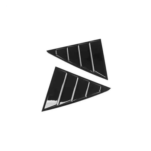 Glossy Black Car Rear Side Vent Window Scoop Louver Cover Trim Compatible For Cadillac ATS 2013-2019