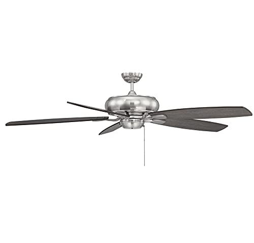 Savoy House 68-227-5Rv-187 Salon Wind Star 68" 5 Blade Brushed Pewter Ceiling Fan (68" W X 16" H) #TOP1