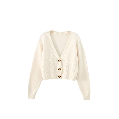 Autumn/Winter Short Style High-Waisted Slim Sweater Women Single-Breasted Womens Knitted Cardigan Sweaters Jacket
