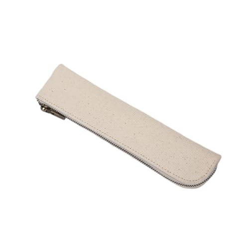 YONBEN Pencil Case Cute Thin and Slim Pencil Pouch Small Pen Case -Simple and Stylish Cotton Canvas Lightweight