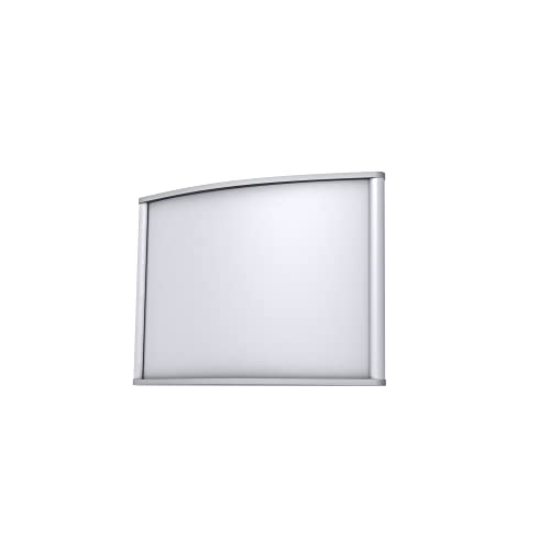 EUROPEL Türschild einfach und elegant, leicht gewölbt 15X10cm. Schrauben oder kleben, Quer- oder Hochformat, PVC-Entspiegelte Abdeckscheibe, Farbe silber, inkl. Montagematerial (Schrauben+Klebeband)