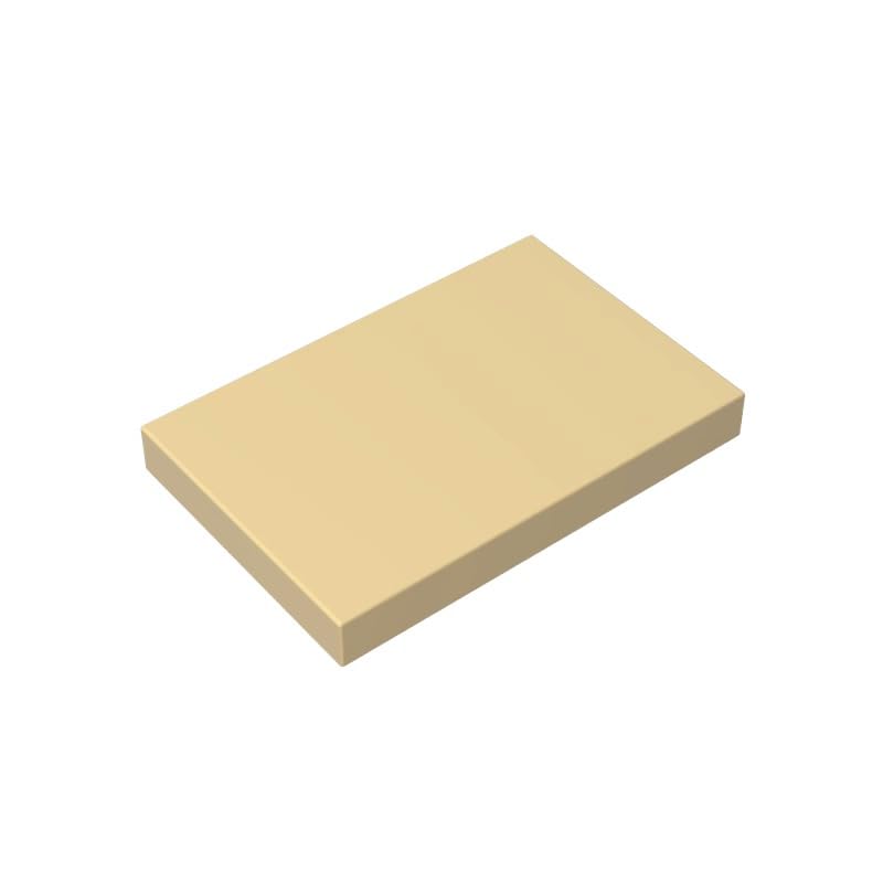 GDS-1039 Compatible with LEGO 26603 Foundation Plate Tile 2x3, Tan, 50 PCS โ image 1