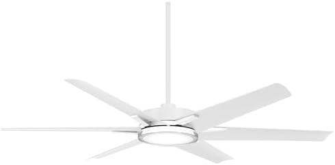 MINKA-AIRE F866L-WHF Deco 65" Outdoor Ceiling Fan with LED Lights, Flat White