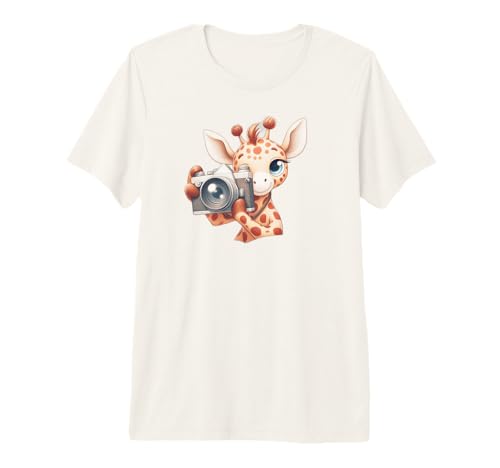 Jirafa Tomando una Foto Camiseta Premium