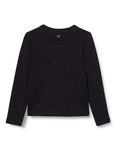 Jack & Jones Junior Jjeorganic Basic Tee Ls O-Neck Noos Jr T-Shirt Manches Longues, Noir, 128 cm Fille Cover