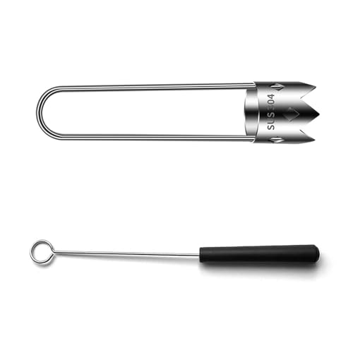 Steel Fruit Core, AMONENZ Enleve Trognon Pomme, Réutilisable Pepper Corer, Acier Inoxydable Vide Pomme, aux Poivrons, Pommes, Poires, Fruits