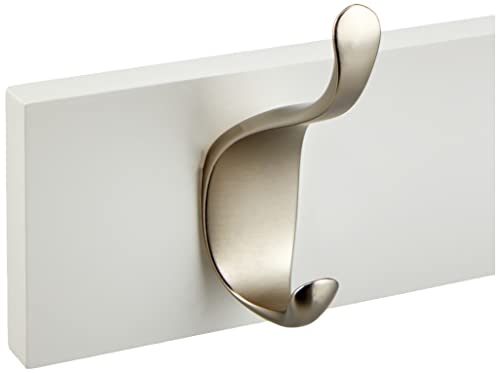 Amazon Basics Wall Mounted Modern Coat Rack, 3 Hooks, White #TOP1