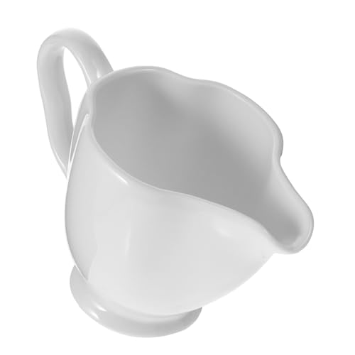 Cabilock Small Milk Pitcher Handle 150ml Ceramic Creamer Jug Stylish for Coffee Condiments Hot Butter Syrup