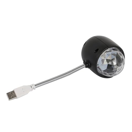 Hemoton 1pc USB Mini Disco Light Reading Lamp Black RGB Light Creative Stage Decoration Party Atmosphere Lamp for Home Ktv