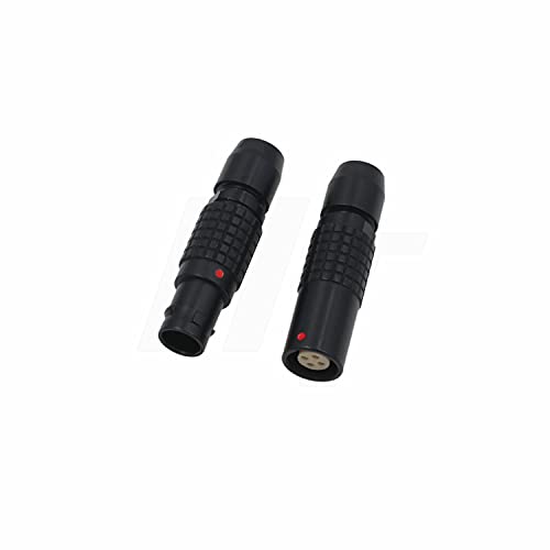 Conector Lemo 1B FGG PHG de alta fidelidad circular y cable negro de 3 pines