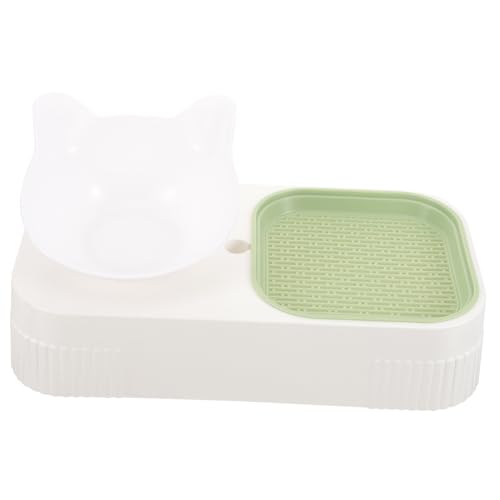 SUPVOX Unique Design Cat Feeder Pet Bowl Floor Feeding Dish Cat Grass Planter Pet Water Container