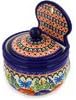 Polmedia Polish Pottery Wall Jar UNIKAT - Spring Splendor Pattern Handmade in Boleslawiec Poland + Certificate of Authenticity