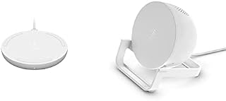 Belkin BoostCharge Wireless Charging Pad 10W (Qi-Certified Fast Wireless Charger for iPhone, Samsung, Google, more)  White, Wall Adapter Not Included
