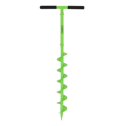 Tarière Manuelle diamètre 100mm - Poignée en caoutchouc - pour Creuser des Trous, Planter des Arbres et Installer des Clôtures