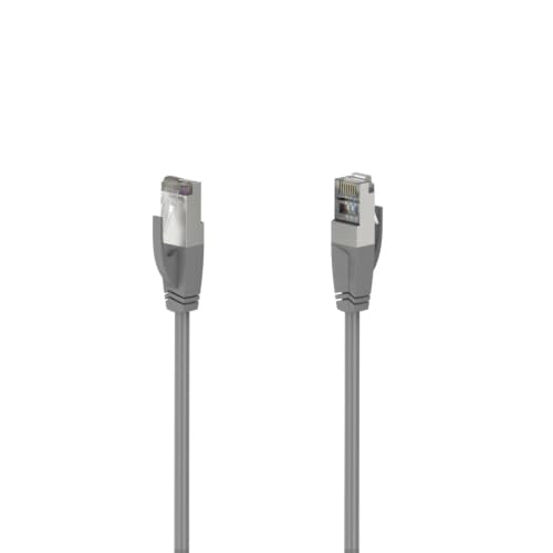 Hama Netzwerkkabel CAT5e (1 Gbit/s, F/UTP, Ethernet, RJ45, Internetkabel, 3m) grau