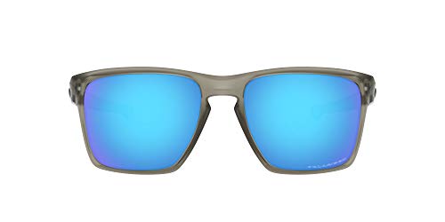 Oakley Men's OO9341 Sliver XL Rectangular Sunglasses, Matte Grey Ink/Polarized Sapphire Iridium, 57