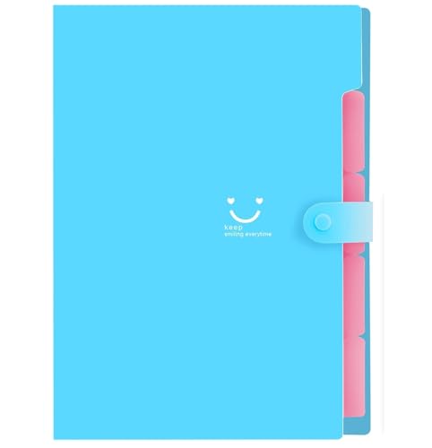 Image of Corslet Expanding File Folder, 5 Pockets Accordion A4 Letter Size Paper Receipt Document Document Organizer Bag Accordian Filing Folder for Classroom, Home Office and Travel File Folders for Documents