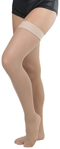 Image of ToBeInStyle Womens Classic and Chic Micro Mesh Net Thigh High Stockings
