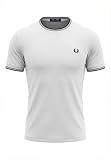 Fred Perry Fred Perry Maglietta Twin Tipped 100 White, bianco, L