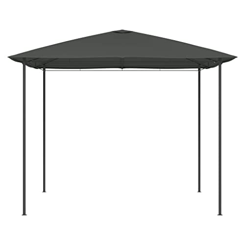 Cenador de 3 x 3 x 2,6 m, antracita, 160 g/m², marco de acero con tela resistente para jardín, camping y eventos al aire libre, duradero y resistente a la intemperie