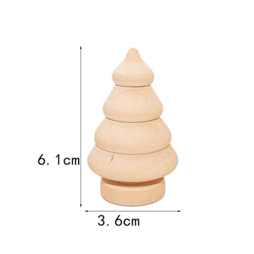 ifundom 20Pcs Wood Peg Dolls Unfinished Christmas Tree Wooden People Unpainted Blank Wooden Peg Dolls Figures for DIY Crafts - Image 2