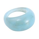 Artibetter Anillo Vintage de Resina Azul Cómodo y Ligero para Dedos, Diseño Colorido y Chic Adecuado para Fiestas y Vida Diaria